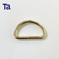 Aksesoris Tas TANAI Stock Supply D Ring Tebal 4.8mm, Gesper D Ring Besi Berkualitas Tinggi untuk Tas Tangan, Kalung Anjing, Klip D-ring