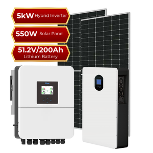 Sistema de Energía Solar Completo Deye Híbrido de 5kW Monofásico con Batería de 51.2V 200Ah y Paneles Solares de 550W - Product Image 4
