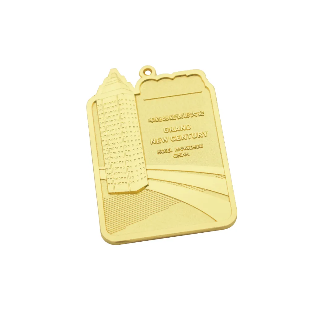 Hotel Medal Award Box Alloy Trophy und Medaille mit bunter Lanyard Honor Game-Produktion