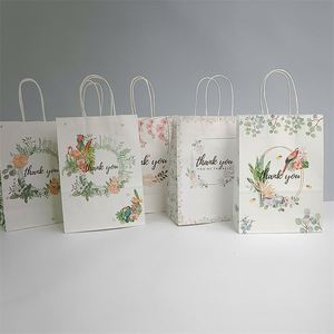 KUAIMA <b>Small</b> Size 16*8*22cm Thank You for Coming Gift <b>Bag</b> <b>White</b> Vellum Paper <b>Bag</b> for Party Packaging - Product Image 4