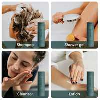 Bouteille souple personnalisée en HDPE de 200 ml et 250 ml avec bouchon à clapet pour savon liquide, shampoing, lotion corporelle, emballage cosmétique OEM