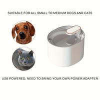 Tempat Minum Kucing Otomatis 3L Ultra Senyap dengan Lampu LED untuk Peringatan Kekurangan Air, Dapat Diisi Ulang via USB