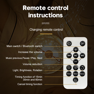 カラフルな点滅スタースピーカー充電式宇宙星空回転LEDランプ音楽プロジェクターナイトライト子供用ベビーギフト - Product Image 4