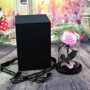 <span class=keywords><strong>Rosa</strong></span> Preservada en Cúpula <span class=keywords><strong>de</strong></span> <span class=keywords><strong>Cristal</strong></span> en Caja <span class=keywords><strong>de</strong></span> Regalo, Flor Real Estabilizada Eterna <span class=keywords><strong>con</strong></span> Tallo para Navidad, Gran Venta - Product Image 6