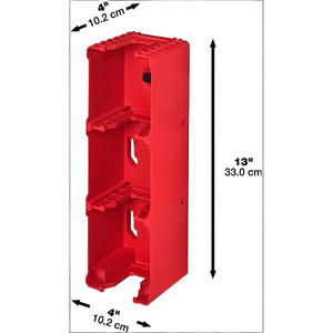 Estuche de almacenamiento de herramientas de plástico ABS rojo Milwaukee Packout M18 para baterías de 4x4x13 pulgadas para herramientas eléctricas - Product Image 1