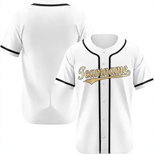 Camiseta de Béisbol Personalizada para Hombre con Diseño de Logotipo Propio, Manga Corta, Completamente Abotonada, en Varios Colores - Product Image 1