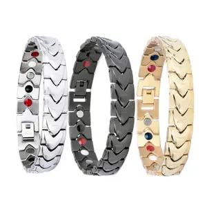 New Advanced Magnet Titanium Steel Energy Bracelet Magnetic Therapy Health Care for Both Men and Women