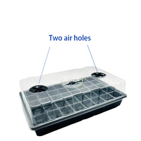 Kit de culture de plantes de propagateur de jardin à domicile en plastique Durable 40/48 plateau de démarrage de graines de cellules serre humidité dômes ventilés Base