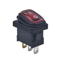 Interrupteur à bascule étanche IP65 16A125V/10A250VAC S P S T ON-OFF avec voyant rouge 15*21mm RL3(P)