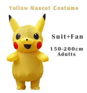 Şişme kostüm sarı maskot kostüm noel paskalya doğum günü partisi erkek kostümleri yetişkin fantezi Cosplay elbise