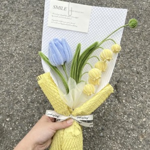 Kit <span class=keywords><strong>de</strong></span> <span class=keywords><strong>bouquet</strong></span> <span class=keywords><strong>de</strong></span> tulipes et <span class=keywords><strong>de</strong></span> lys <span class=keywords><strong>de</strong></span> la vallée fait main DIY SMILE, cadeau pour l'<span class=keywords><strong>anniversaire</strong></span> et la fête des enseignants, pour les amis - Product Image 3