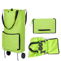 Nouveau Oxford pliable personnalisé Shopping acheter chariot alimentaire sac roues sacs légumes organisateur sac Portable