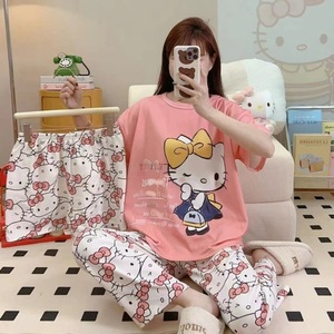 Casa vestiti pigiama manica corta natale cartone animato topo di seta 3 pezzo donna pigiama casa vestiti per dormire pigiama Set <span class=keywords><strong>pigiami</strong></span> - Product Image 6