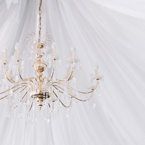 Panneaux de plafond blancs pour <span class=keywords><strong>mariage</strong></span> 5 x 20 pieds, draperies de plafond pour <span class=keywords><strong>mariage</strong></span>, longues draperies en voile de mousseline - Product Image 2