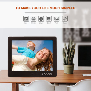 8 pollici HD Wide Screen Digital Photo Picture Frame sveglia lettore di film MP4 con telecomando regalo di natale - Product Image 5
