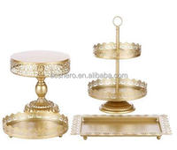 Soporte para Tartas Dorado Creativo Europeo, Accesorios para Bodas, Decoración para Mesa de Postres, Combinación de Soportes para Tartas