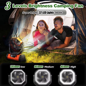 Mini ventilateur USB portable 20000 mAh avec lumière LED, alimenté par batterie, pour camping en extérieur, rechargeable, électronique grand public - Product Image 4