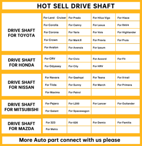 CCL, buen <span class=keywords><strong>precio</strong></span>, sistemas de transmisión automática, ejes de transmisión, ejes CV personalizados para Toyota CAMRY Saloon Honda <span class=keywords><strong>Mazda</strong></span> OE 43410 33310 - Product Image 6