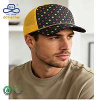 Casquette Trucker à 5 Panneaux en Mousse avec Trous Découpés au Laser, Réglable, avec Corde et Logo Brodé Personnalisé pour Sport en Plein Air Unisexe