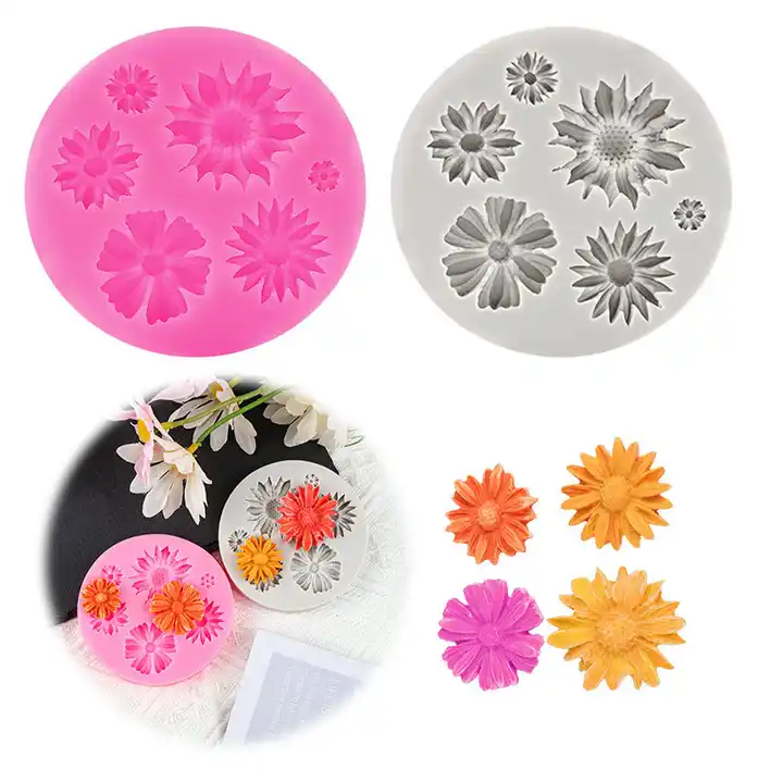 3D Flower Silicone Molds Fondant Craft Cake Candy Chocolate