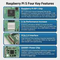 Nouvelle carte de développement Raspberry Pi 5 originale 2026 avec 8 Go ou 4 Go de RAM, processeur Quad-core 64 bits Arm Cortex-A76 2,4 GHz