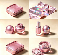 Poudre de pigment holographique certifiée GUANZUN rose vif pour revêtement métallique en aluminium, échantillon de 1g, encre d'impression pour arts graphiques en vrac
