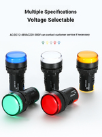 Lampe indicatrice à montage sur panneau AD16-22, 22 mm, LED, AC/DC, signal d'équipement, lampe pilote en plastique