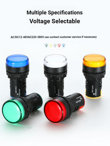 Luz Indicadora de Panel AD16-22 de 22 mm, LED CA CC, Lámpara Piloto de Señal para Equipos, Hecha de Plástico - Product Image 5