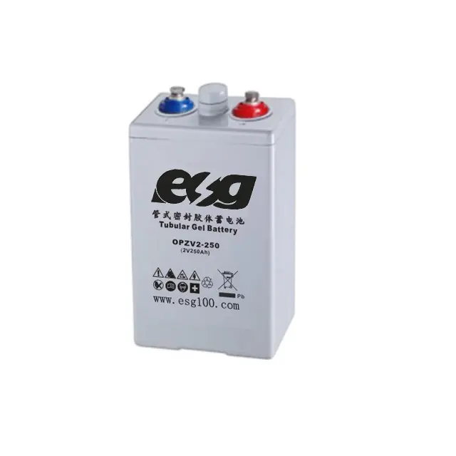 ESG Best Selling Car Batteries Rechargeable 2v 250ah 300ah Lead Acid Solar Gel OPZV Storage Battery