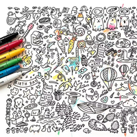 Couverture en flanelle douce pour enfants, lavable, non toxique, réutilisable, à peindre soi-même, avec marqueurs, cadeau pour la maison des enfants