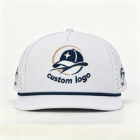Casquette de golf sportive, imperméable, 5 panneaux brodés, motif nœud perforé, casquette de sport tendance
