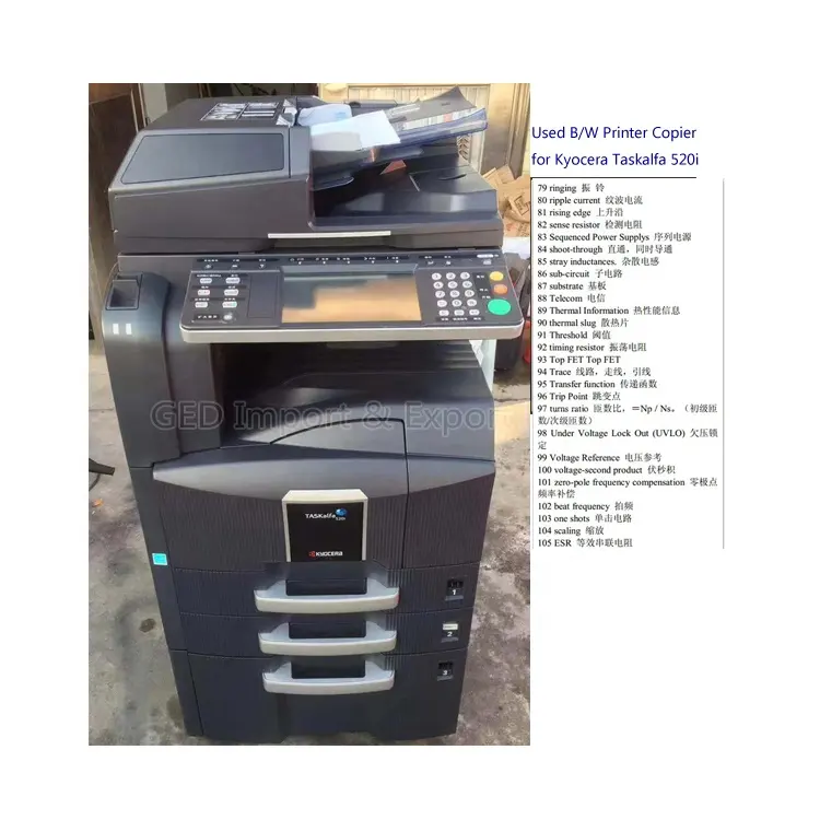 Guangzhou blanco y negro usada copiadora Multicolor fotocopiadora Color escáner DI máquina para Kyocera Taskalfa KM 520i prensa impresora
