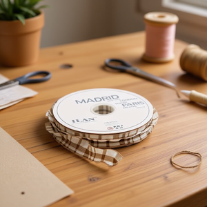 ILAN Nastro Decorativo 2.5Cm 91M Motivo a Quadretti Madrid per Lavori Artigianali - Product Image 2