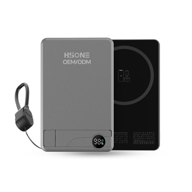 F15 4 in 1 Ultra-thin Magnet Wireless Charger with Holder 5000mAh Power Bank for iPhone for Watch for Earphone