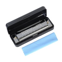 Groothandel 6 Kleuren 10-gats Metalen Mondharmonica C-toonsoort Beginners Blues Harp Cadeau Mondorgel Houtblaasinstrumenten voor Kerstmis