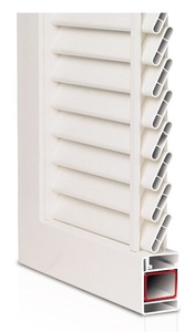 <span class=keywords><strong>Upvc</strong></span> Louver Oval Plantation Cửa Chớp Điện Cửa Sổ Pvc Cửa Sổ Chống Trộm An Ninh Octagon Cửa Sổ Màn Trập - Product Image 3