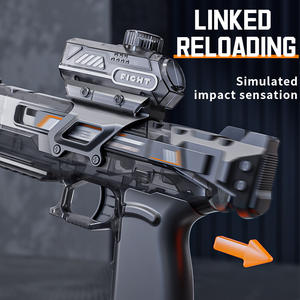 लड़कों की लाइट-अप साइलेंसर स्वचालित शक्तिशाली स्क्वीट बंदूक खिलौने वयस्कों/बच्चों के लिए छोटे आकार के विद्युत निरंतर शूटिंग पानी की बंदूकें - Product Image 3