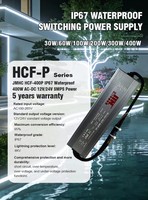 Alimentation électrique double 400W AC-DC JMHC HCF-400P, 12V/24V 16.66A/33.33A, entrée 100-265V, IP67 étanche, pour CCTV, éclairage LED industriel