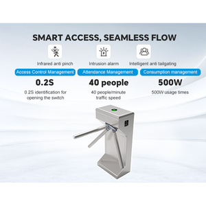 As ऑटो Rfid एक्सेस कंट्रोल सिस्टम सदस्यता कार्ड रीडर विरोधी-टेलिंग फ़ंक्शन 304 स्टेनलेस स्टील ट्रिपोड टर्नस्टिल गेट - Product Image 4