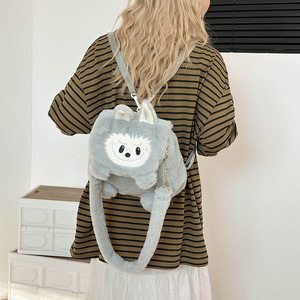 Tas punggung kapasitas besar Unisex, ransel kartun hijau bahu cantik untuk pelajar remaja - Product Image 6