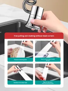 Rallonge de robinet de cuisine moderne à trou unique Rallonge télescopique pour évier Connecteur d'eau anti-éclaboussures Aérateurs universels - Product Image 3