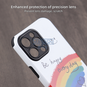 Étui pour téléphone portable vierge 2 en 1 résistant à l'impression par <span class=keywords><strong>transfert</strong></span> <span class=keywords><strong>de</strong></span> chaleur personnalisé 2 en 1 enduit 3d pour <span class=keywords><strong>Iphone</strong></span> 14 14 Pro Max - Product Image 5