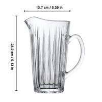 Carafe à eau en verre avec poignée, pichet blanc en cristal, design gravé, nouveau,
