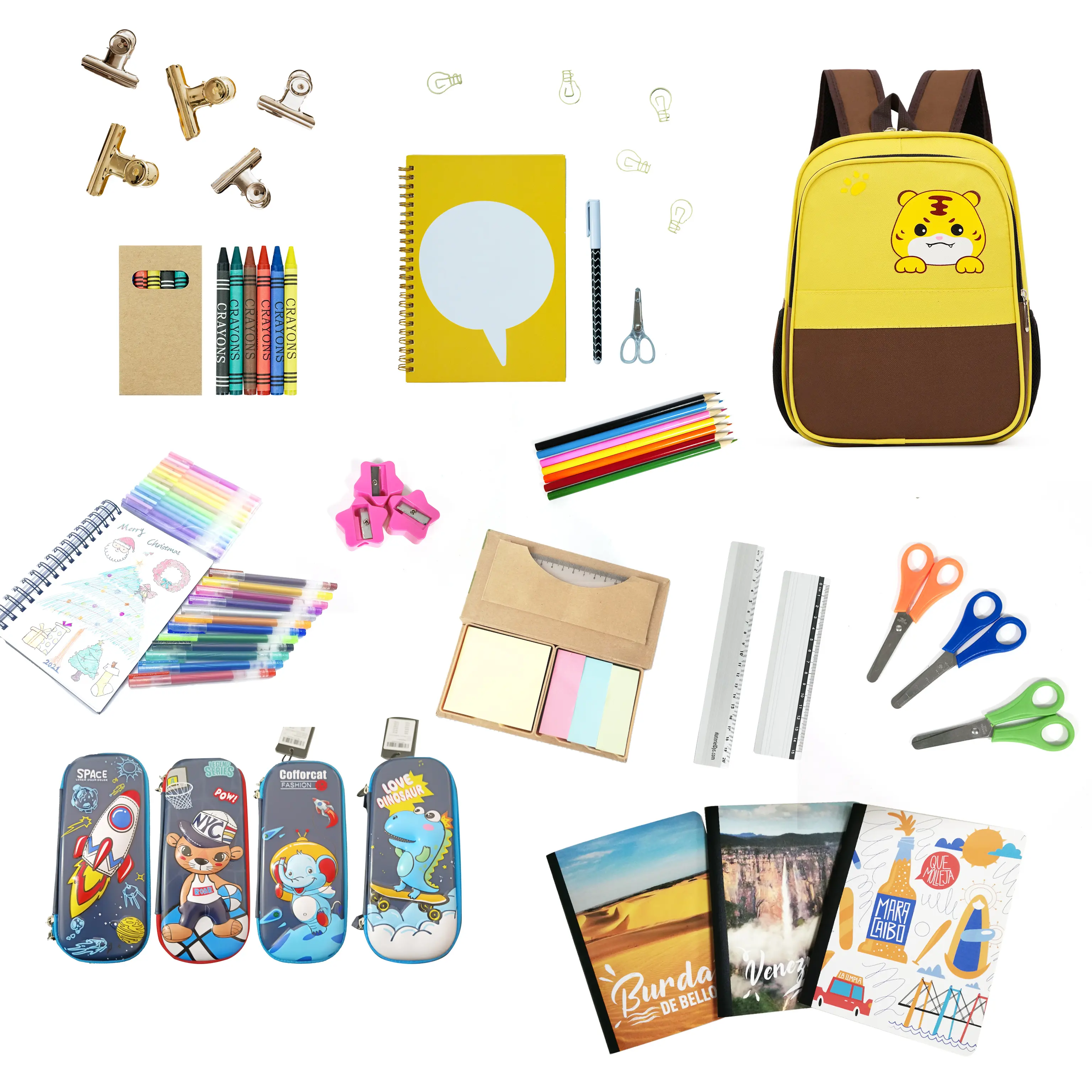 Accessori stazionari all'ingrosso personalizzato Eco Back to School Supplies Set regalo stazionario con gomma per matita a penna