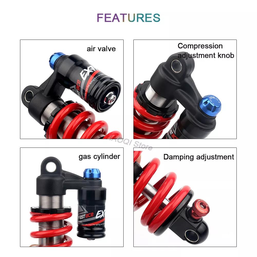 AMORTISSEUR ARRIERE VTT A AIR EXA FORM 165MM KIND SHOCK AVEC VIS DE Fixation Reglable Sans Blocage 2470000005332