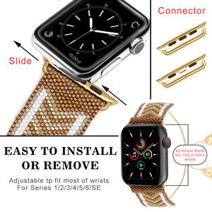 Correa de reloj bohemio para mujer, pulsera de cuentas Miyuki para <span class=keywords><strong>Apple</strong></span> <span class=keywords><strong>Watch</strong></span> 38 40 41 42 44 45 Mm para Iwatch Se Series 7 6 - Product Image 5