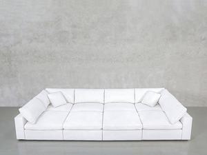 मिनिमलिस्ट वाटरप्रूफ फैब्रिक काउच कम्फर्ट क्लाउड कॉम्बिनेशन सोफा बेड लिविंग रूम मॉड्यूलर पिट सेक्शनल सोफा - Product Image 2