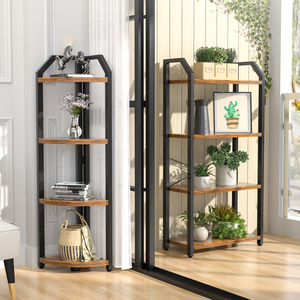 Estantería Metálica Reversible de 4 Niveles y Doble <span class=keywords><strong>Ancho</strong></span>, Juego de 2 Estantes Abiertos Grandes, Diseño Moderno y Ecológico para Sala de Estar, Dormitorio y Hogar - Product Image 3