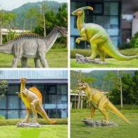 Escultura de Dinosaurio Prehistórico de Fibra de Vidrio Realista a Tamaño Real, Pintada a Medida, Resistente al Agua, para Museo de Ciencias o Turismo