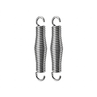 Ressort de tension personnalisé à double crochet en acier inoxydable, long et fin, pour équipement industriel